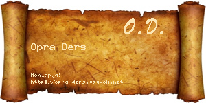 Opra Ders névjegykártya